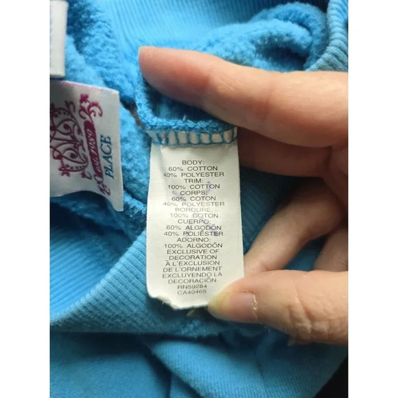 Childrens Place Butterfly Princess Y2K Blue Hoodie Jogger Sweatsuit Set 18M - Picture 9 of 9